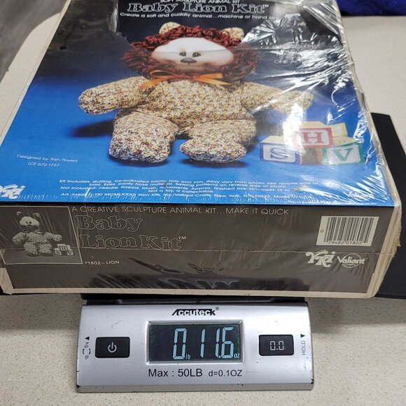 Vintage Soft Sculpture Animal Kit ZOOGLE BABY LION KIT YKI Valiant Craft 1982 - Picture 5 of 5